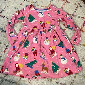 Boden jersey Christmas dress 3-4 Y